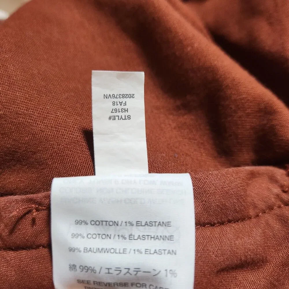 J. Crew Mercantile Pants Men 30x30(28.5) Burnt Orange Slim Straight